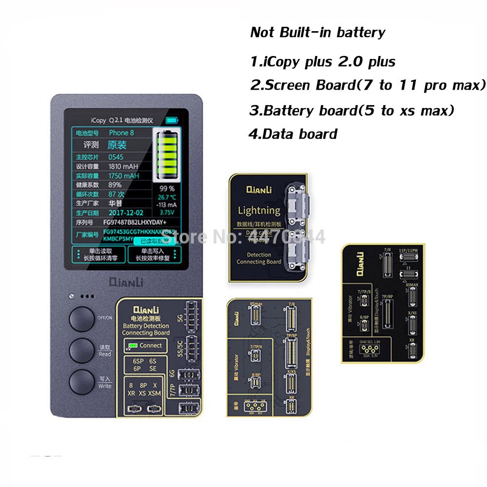 Icopy Plus 2.1 Lcd-scherm Lichtgevoelige Originele Kleur Photometer Voor Iphone 7 8 8P X 11 Max Batterij Reparatie programmeur