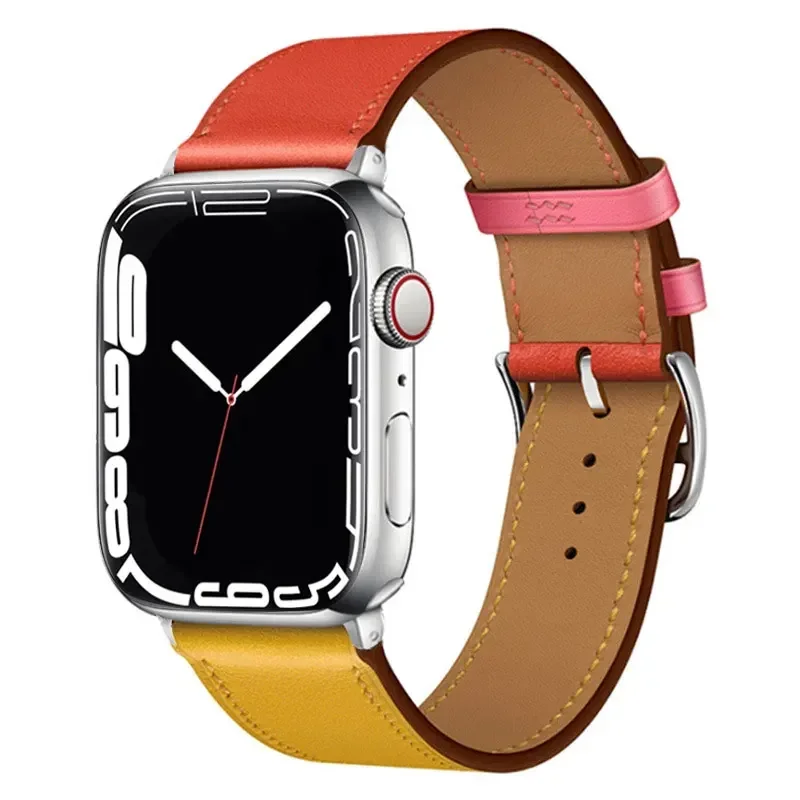 Leather straps For Apple watch band 46mm 44mm 45mm 41mm 42mm 38 40mm bracelet for iWatch ultra 2 49mm series 10 9 8 7 6 5 4 3 SE