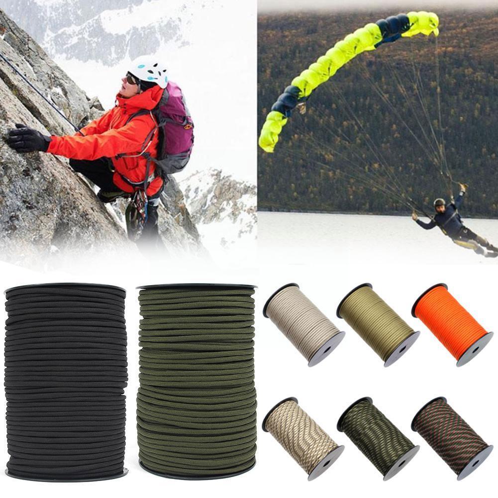 100M 9 Stand Cores Paracord Voor Survival Parachute Cord Lanyard Camping Klimmen Camping Touw Wandelen Waslijn G7K3