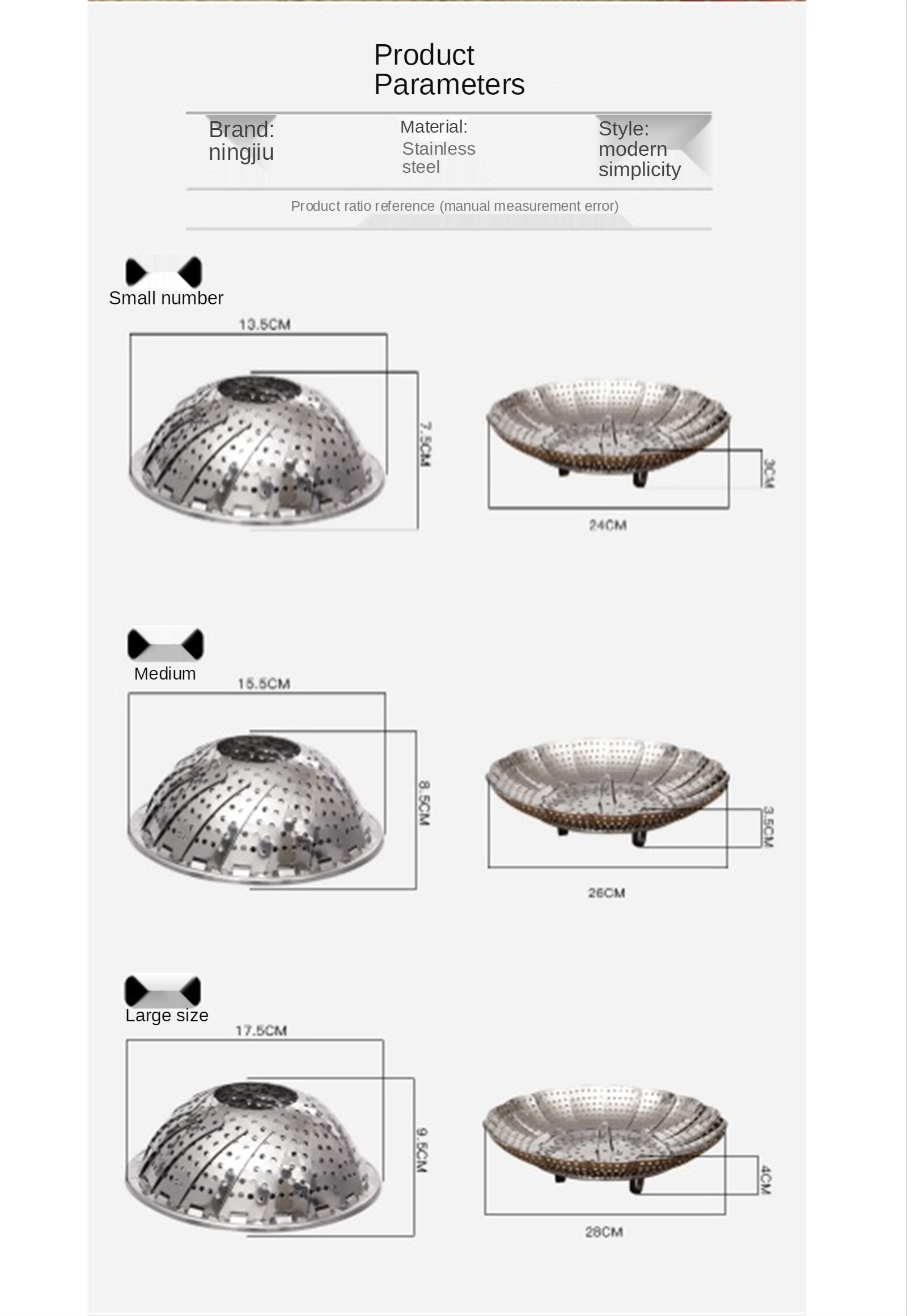 Roestvrij Staal Vouwen Stoomboot, Lotus Fruit Stomen Rooster, Telescopische Stoomboot, Stoomboot