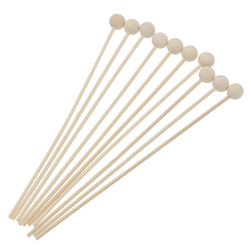 10pcs Wooden Ball For Fragrance Diffuser Rattan Replacement Reed Sticks Modern Table Decoration