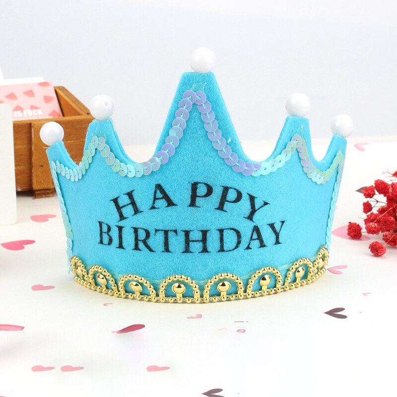 Kid Birthday Party Beautiful Hat Crown Hat King Princess Party Cake Decoration Photo Props For Children Party Hat