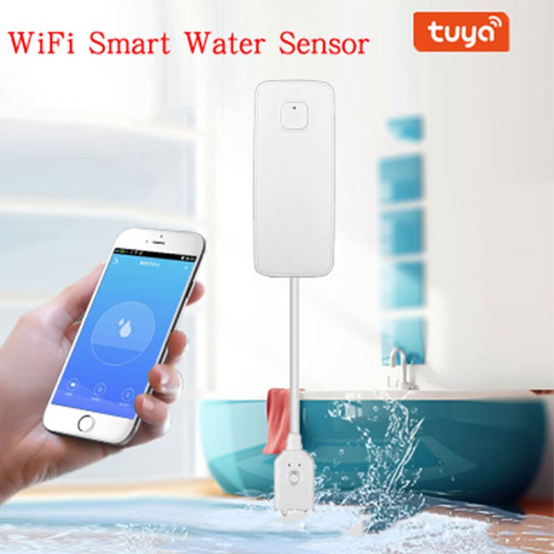 Tuya Capteur de Fuite D' DéTecteur WiFi Capteur de Fuite D' D'Inondation SystèMe D'Alarme de