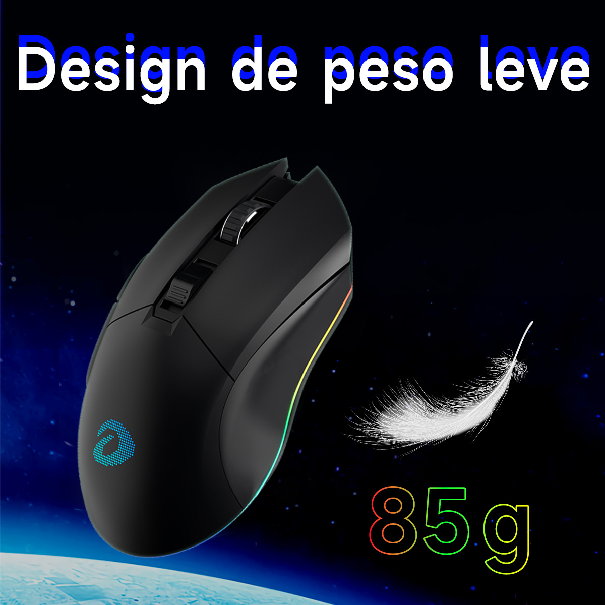DAREU Podwójna mysz dla graczy RGB 2.4G Bezprzewodowa przewodowa mysz do gier Wbudowana bateria ładująca 930 mAh z zestawem makro do laptopa PC