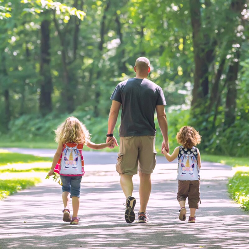 Outdoor Unicorn Drawstring Backpack Girls Sequin Patch Bags Cotton Shopping Soft Bag Travel Beach Backpack