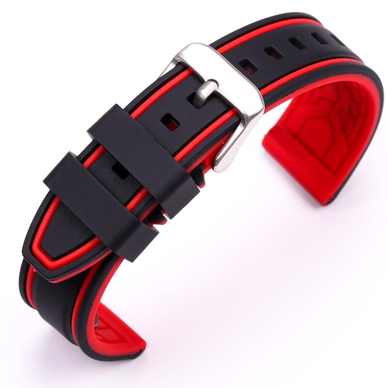 Quick Release Metalen Horlogeband Voor Samsung Galaxy Horloge 46Mm SM-R800 Band Roestvrij Stalen Band Voor Samsung 42 SM-R810 Polsband: black red / 22 Mm