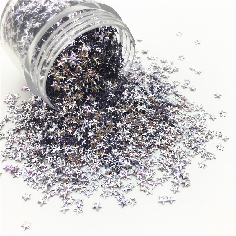 10G Stereoscopische Vijf Hoek Ster Pailletten Fadeless 3 Mm Eo-Vriendelijke Huisdier Sequin Gezicht Make-Up En Nail Art diy Manicure Accessorries