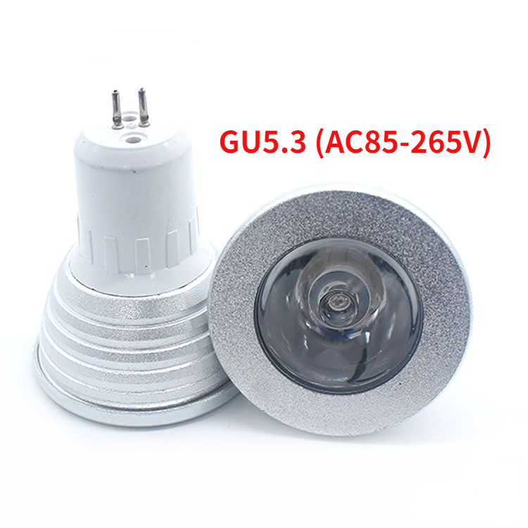 foco LED RGB 3W E27 E14 GU10 GU5.3 MR16 con Control remoto de 24 teclas bombillas de luz regulables de Color para decoración del hogar: Azul