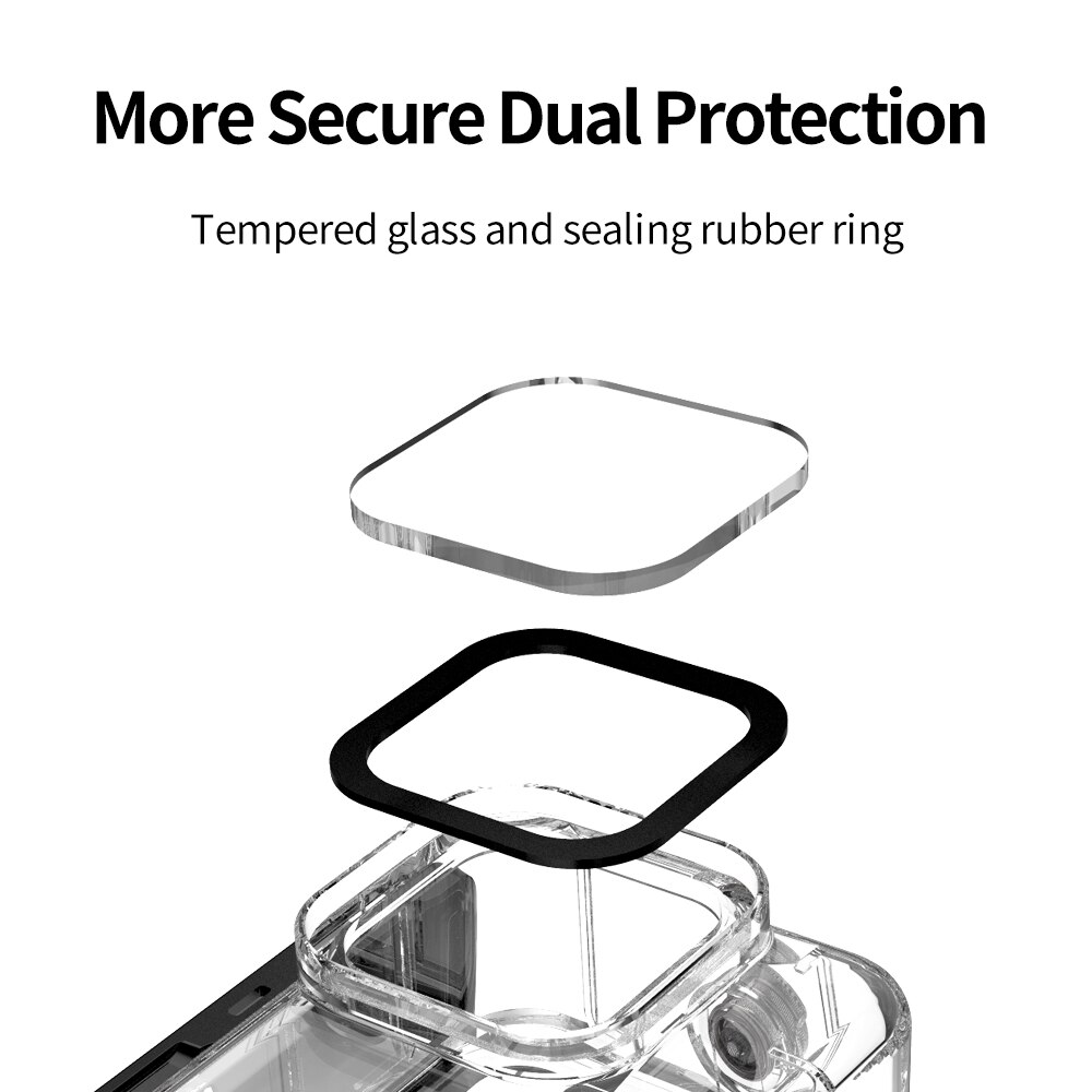 Carcasa de buceo impermeable para Gopro Hero 9 Cámara de Acción negra sumergible 50M caja de protección para Gopro 9 Accesorios