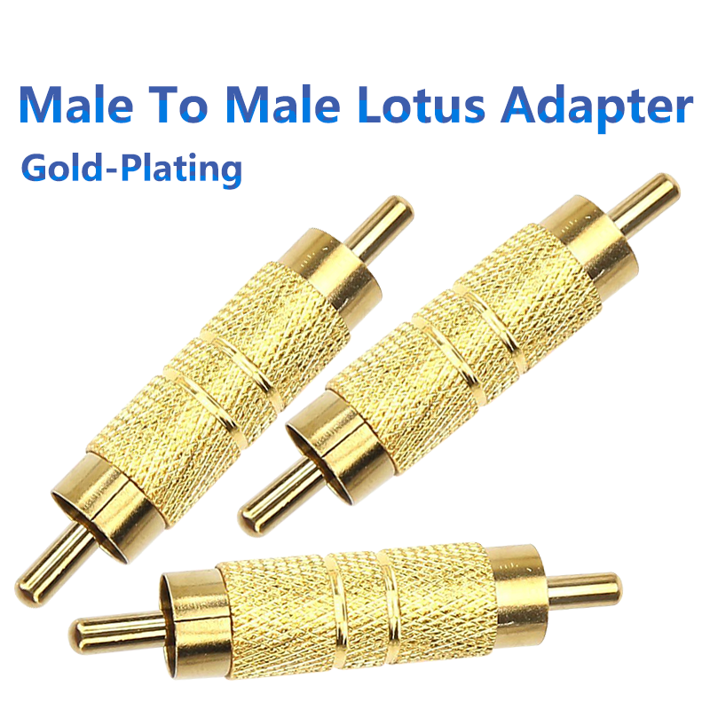Durcheinander RCA Inline Koppler Stecker auf Stecker Vergoldeter Stecker A/V Adapter M/M Stecker RCA Schreiner für CCTV Kamera