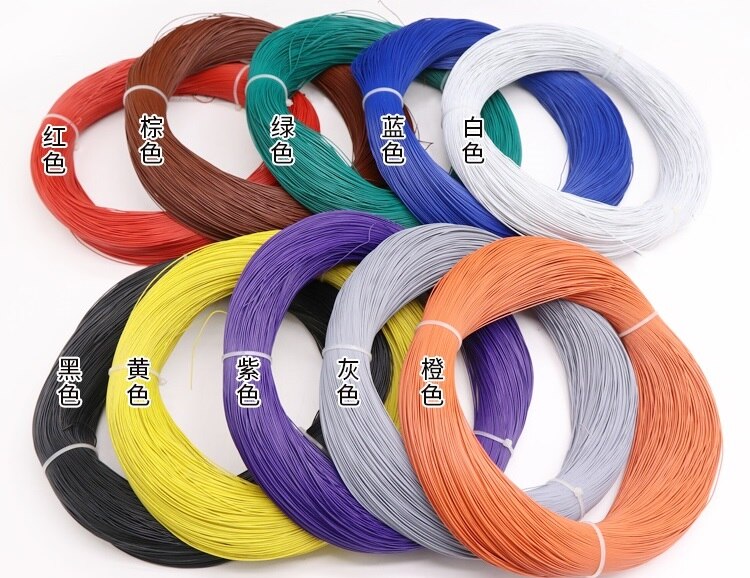 5m ul1571 32 awg pvc elektronisk ledning  od 0.6mm fleksibel kabel isoleret fortinnet kobber miljøled line gør-det-selv ledning 1 meter