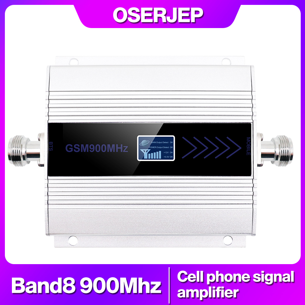Repetidor 4g lte display lcd 850/900/1800/2100 gsm amplificador gsm 2g 3g 4g impulsionador amplificador de sinal do telefone móvel repetidor: Bege / plugue da UE