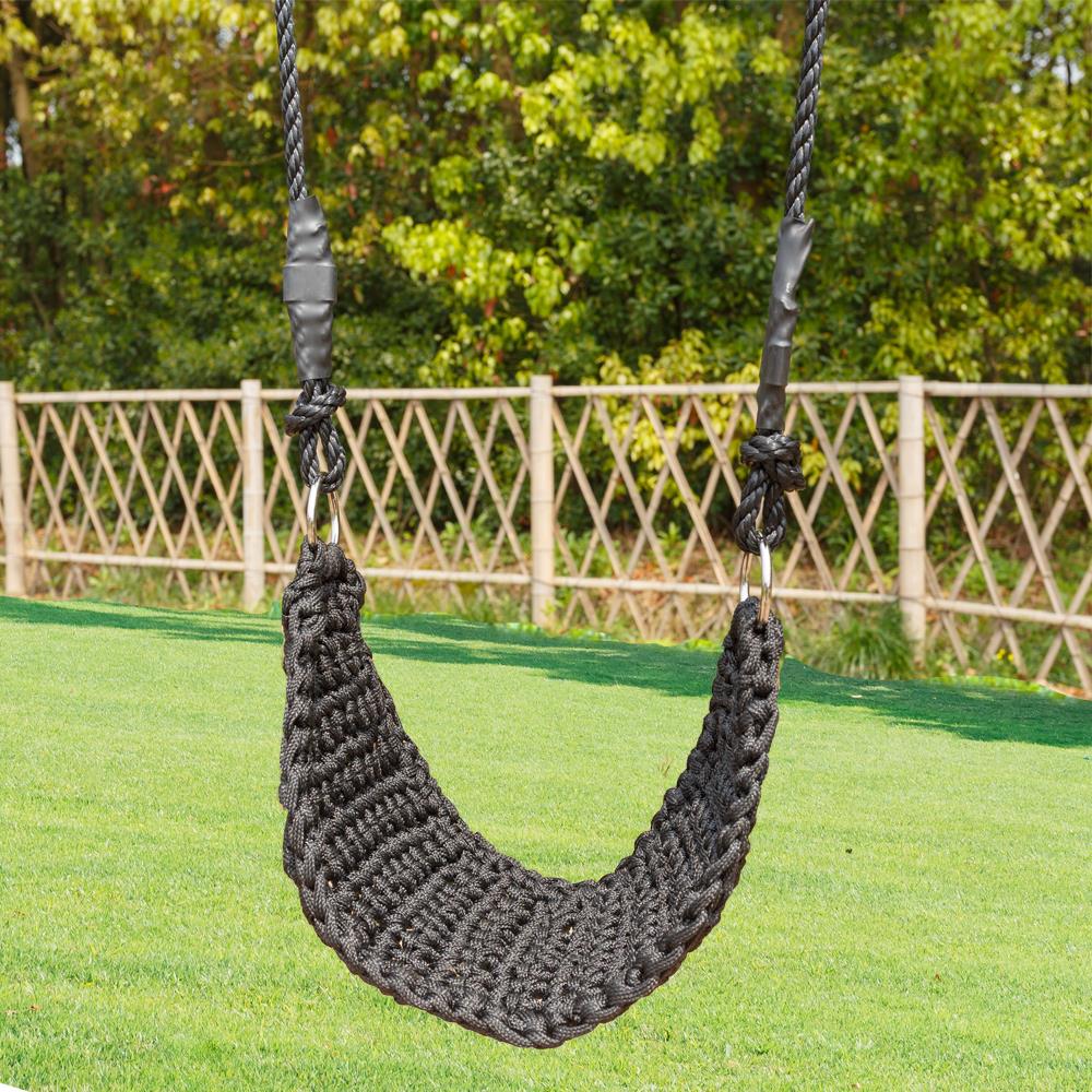 Child Outdoor/indoor Garden Swings For Kids Hand-kitting Swings Seat With Adjustable Ropes Toys Hammock Chair Baby