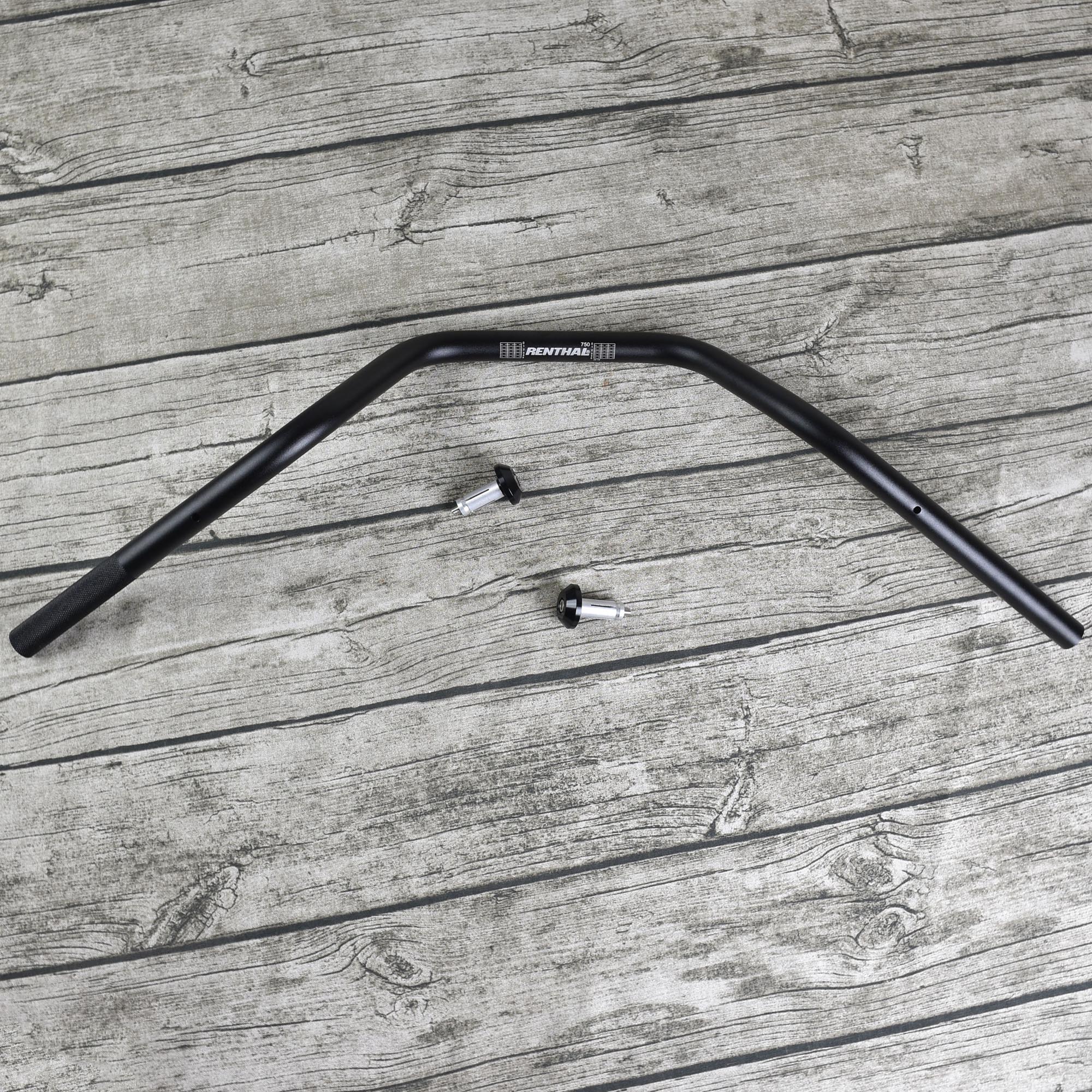 Motorfiets Stuur 22Mm Voor Renthal Aluminium Anti-Roest Stuurwiel Voor Scrambler Pit Bike NC750X Exc Z750 XJ6 FZ1: Black and bar ends
