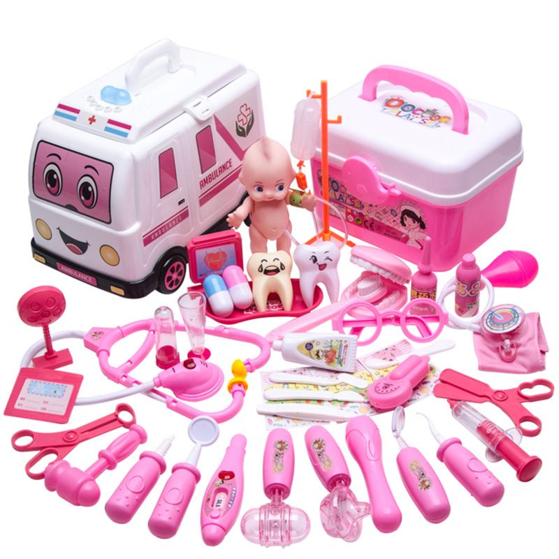 35/45 pçs meninas role play médico jogo medicina simulação dentista tratar dentes fingir jogar brinquedo para a criança do bebê crianças