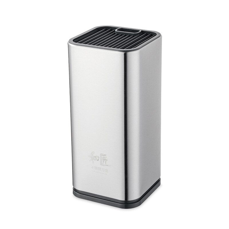 Large Capacity Kitchen Knives Tools Storage Rack Stand Block Stainless Steel Knife Cooking Tool Holder Home Kitchen Accessories: Knife Holder