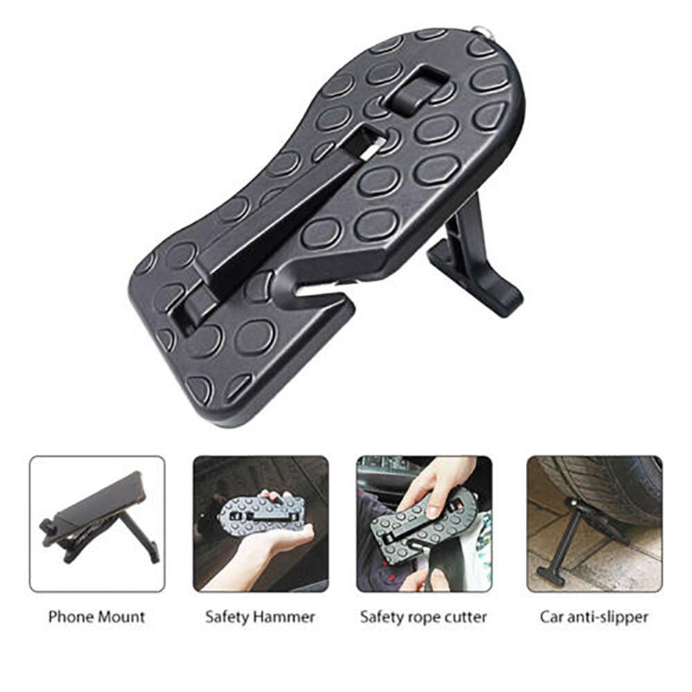 Universele Aluminium Auto Extra Pedaal Suv Op Het Dak Pedaal Extra Haak Antislip Foot Rest Pedaal Voor Suv, jeep, Truck