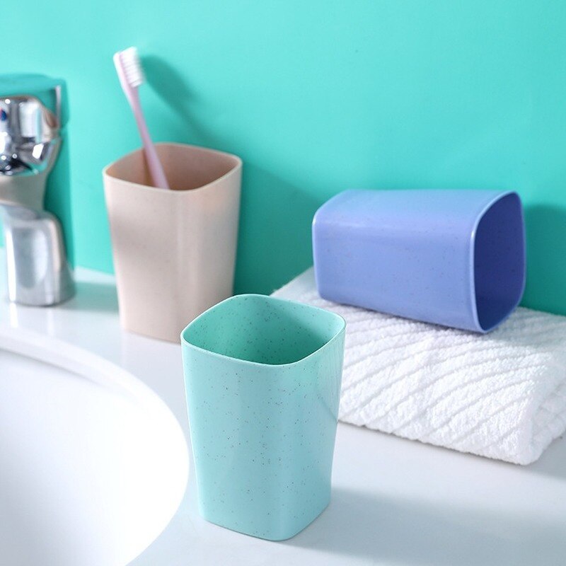 simple ménage en plastique brosse à dents tasse couple lavage tasse bain de bouche tasse brosse à dents tasse