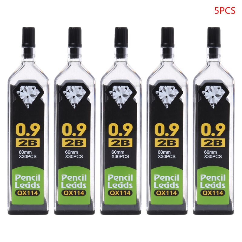 5Pcs 0.3/0.5/0.7/0.9Mm Hb 2B Refill Lood Voor Automatische Mechanische Potloden School Kantoor levert
