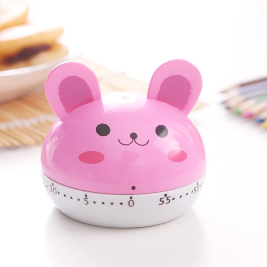 Leuke Cartoon Keuken Timer Kid Studie Time Management Wekker Koken Herinnering Dier Konijn Beer Kikker Vorm Timer Home Decor