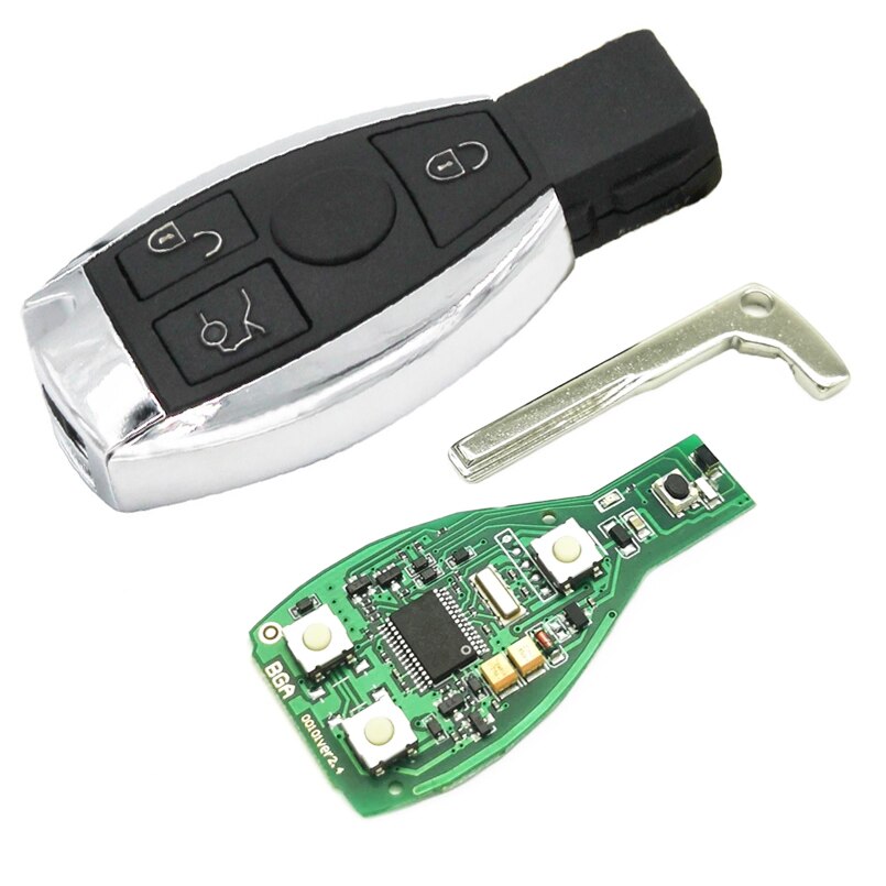 3 botão inteligente chave remota 315mhz 433mhz bga nec para mercedes benz a b c e s classe w203 w204 w205 w210 w211 w212 w221 w222 w639
