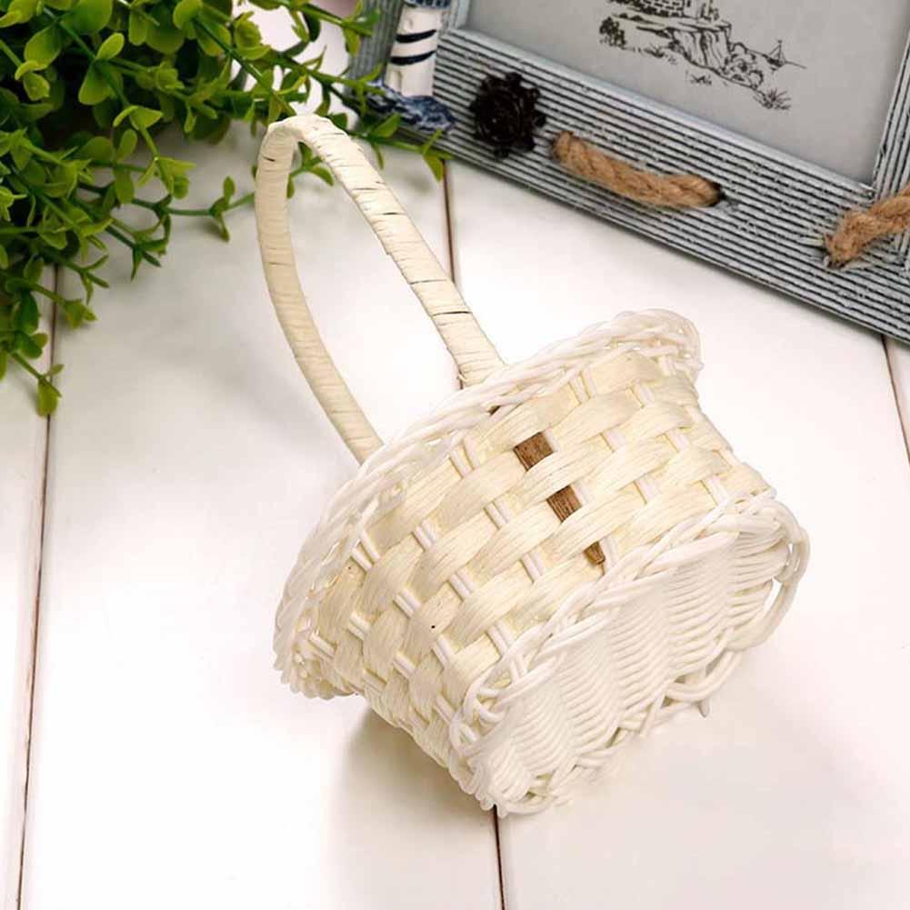 INOOMP Small Wicker Basket With Handle, Hand-Woven Harvest