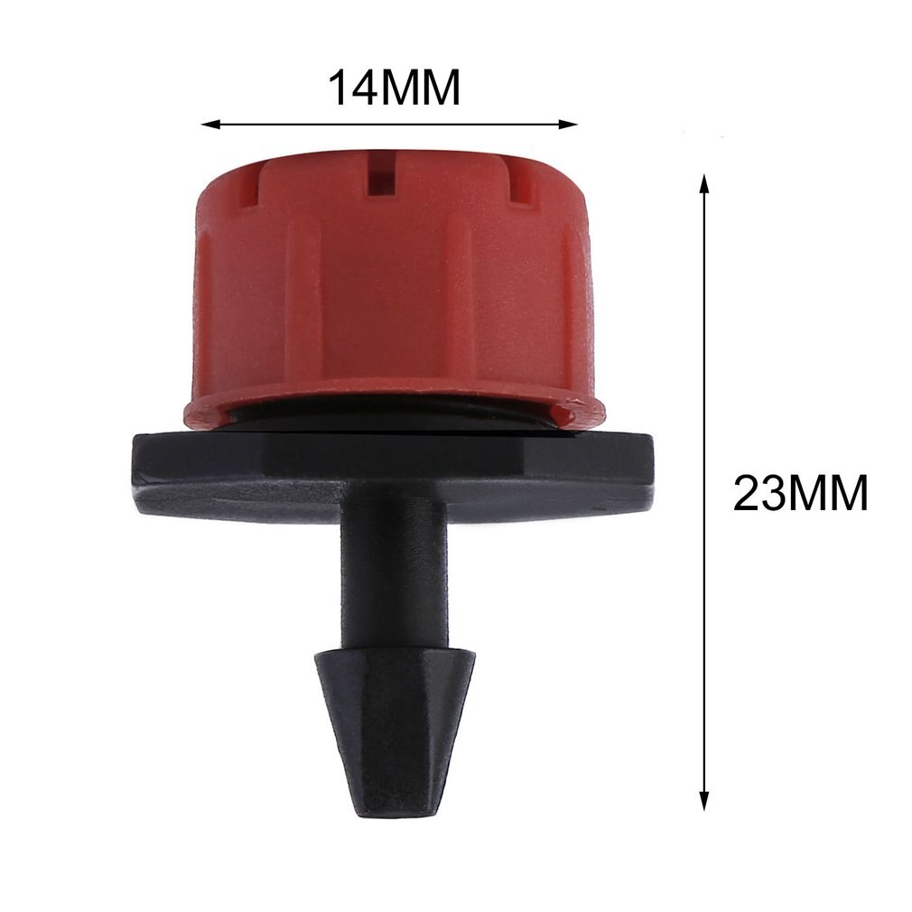 50pcs / Lot Adjustable Garden Irrigation Misting Micro Flow Dripper Head Drip System On 1/4" Barb watering