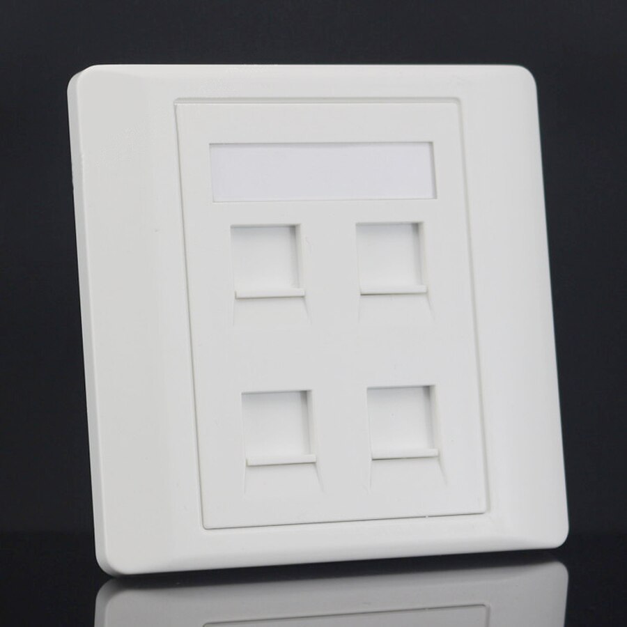 Xintylink rj45 Buchse Jack modulare 4 Häfen rj11 Katze5e Katze6 weiß Schlussstein pc Zauberstab Frontplatte toolless telefon linie Tafel 86mm