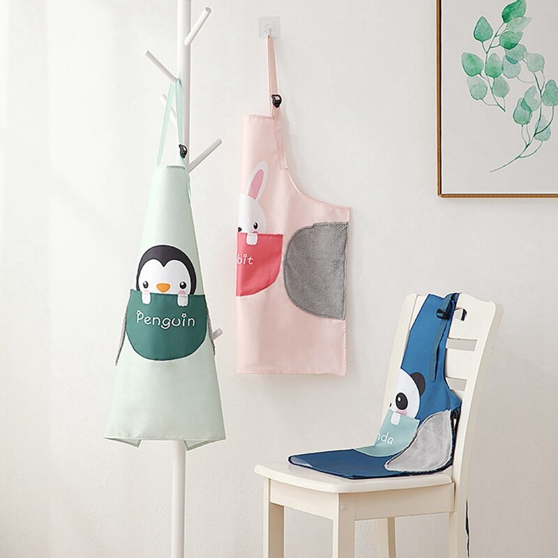 Śliczne rysunek przedstawiający pandę królik nadruk pingwin fartuch kuchenny wodoodporny anty-tłusty fartuch bawełniana pościel Wasy robić czyszczenia narzędzia robić domu 2021 nowy