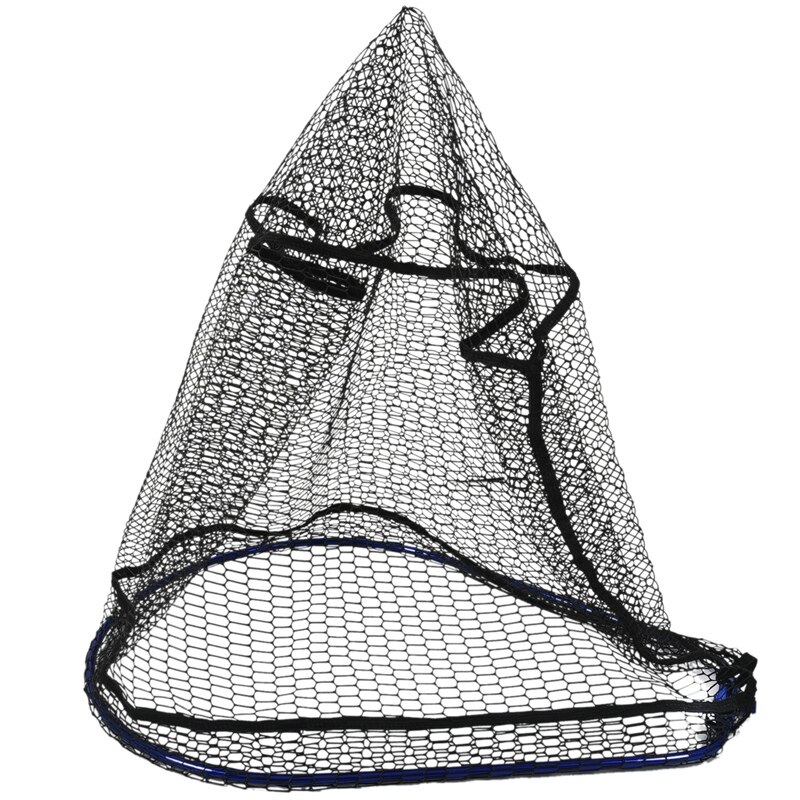 Foldable Carp Fishing Large Size Soft Mesh Fishing Landing Net Head Integrated Folding Net Frame Copy Net Fishing Net Ring