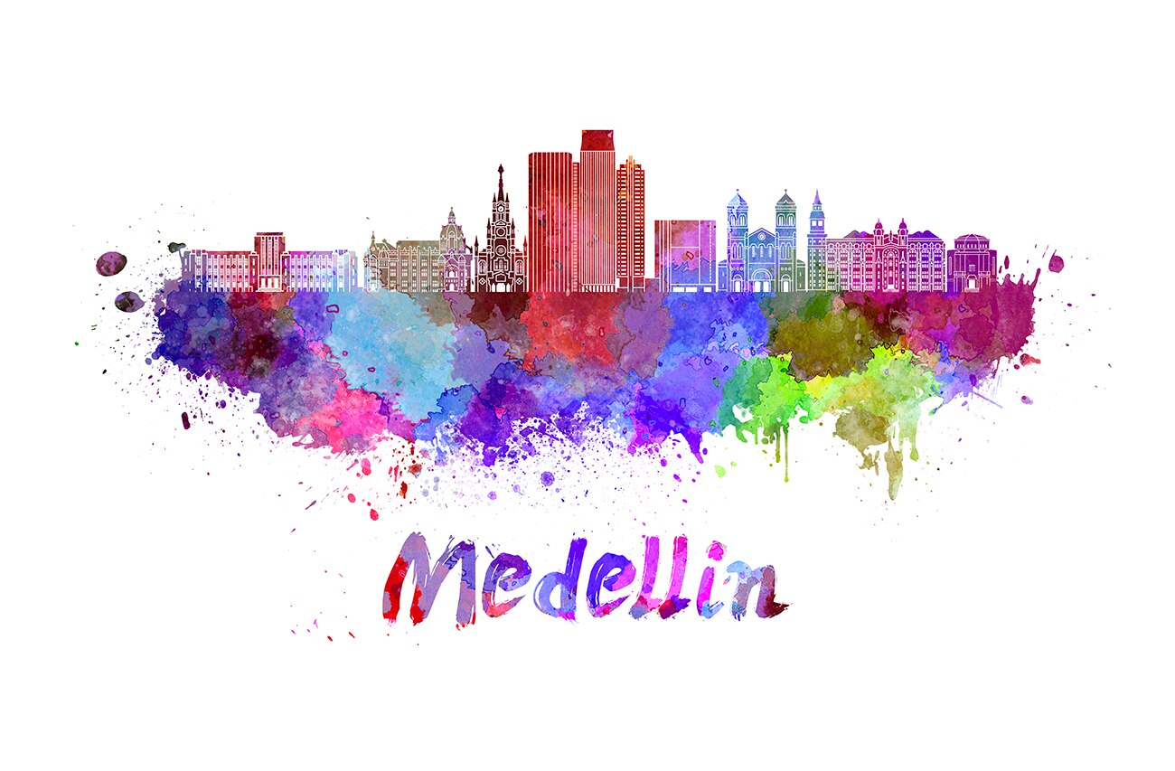 Medellin Skyline Poster-Art Print Home Decor Monum... – Grandado