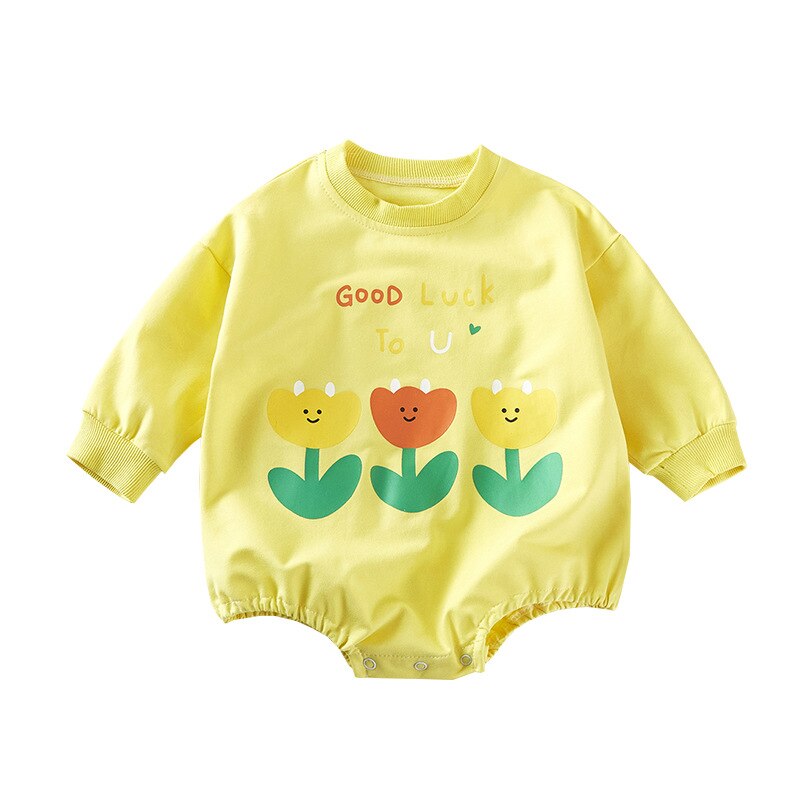Spring Newborn Infant Kids Baby Girls Boys Hoodie Autumn Causal Bodysuits Long Sleeve Cotton Soft Jumpsuits Outfit 3-24M