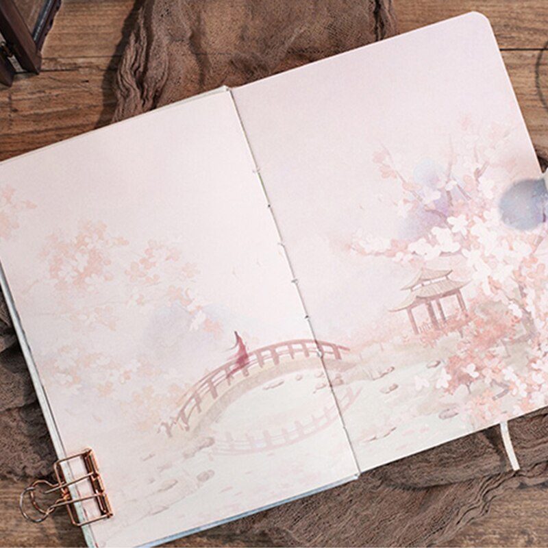 Hardcover Creativity Chinese Style Notebook School Supplies Stationery Notepad Diary Book Weekly Planner Daily Work Journal