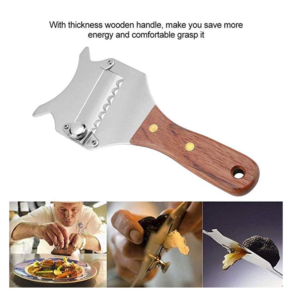 Stainless Steel Truffle Cheese Slicer Adjustable Blade Chocolate Shaver Wavy Blade Dessert Knife Kitchen Gadgets