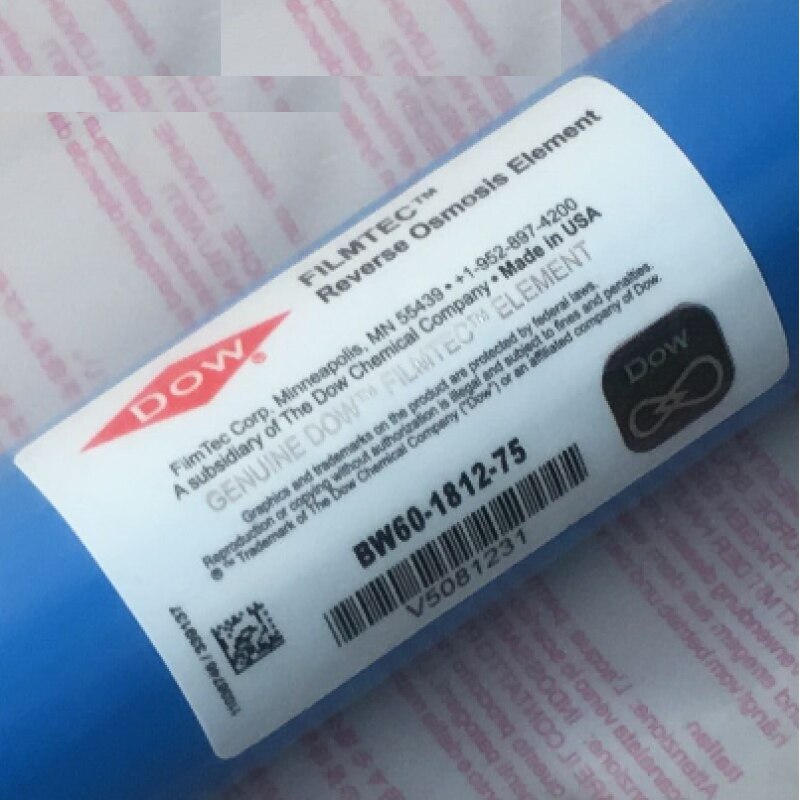replacement for Dow Filmtec 75 gpd reverse osmosis membrane BW60-1812-75 for water filter for ro membrane reverse osmosis system
