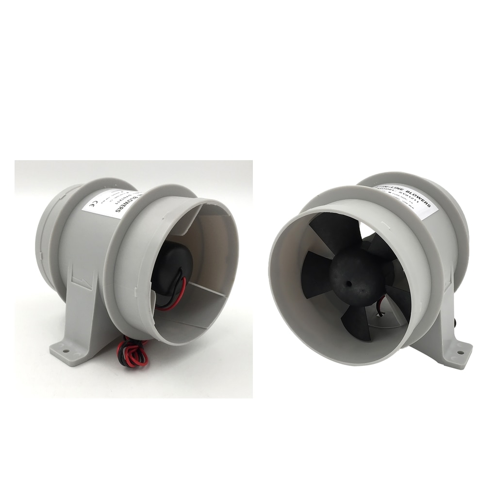 2 stk 4 tommer tavs inline blæser , 12v stille luftstrømsgenererende turbo fan til luftcirkulation i kanaler, ventilationskanaler, vokse telte
