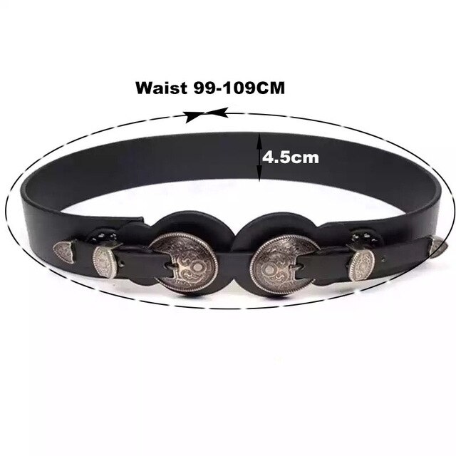 Middeleeuwse Wrap Riem Warriors Taille Ring Larp Kostuum Onderdelen Voor Volwassen Mannen Viking Knight Lederen Tailleband Keltische Gesp Geknoopt: Waist 99-109CM