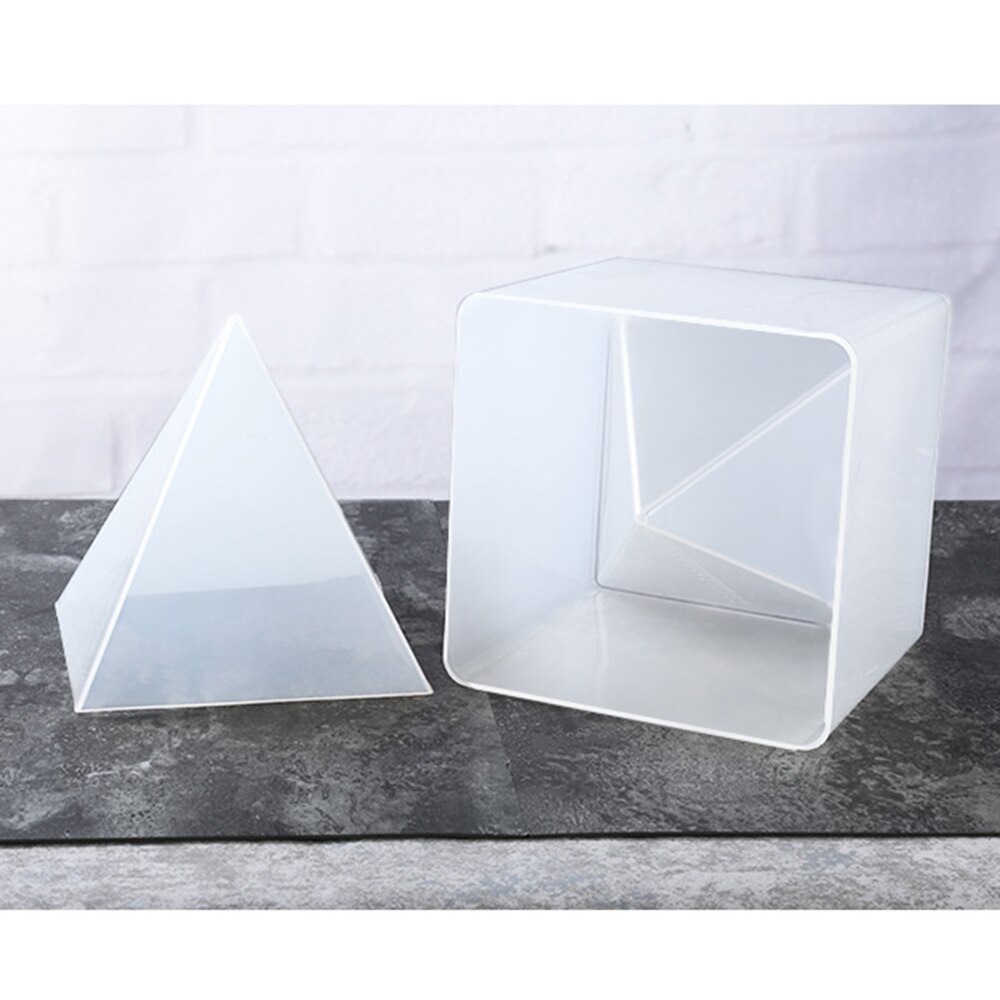 15CM DIY Super Large Pyramid Frame Set Triangle Silicone Mold Mould Resin Craft Jewelry Crystal With Plastic Making Tools: light yellow