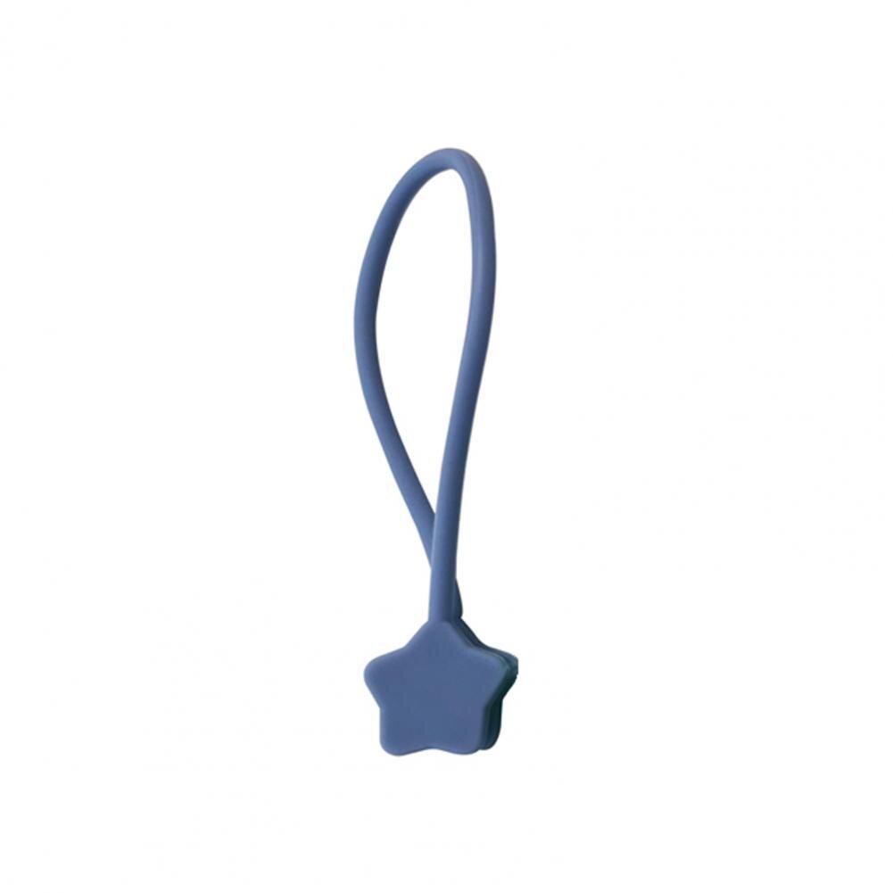 Cable Organizer Magnetic Star Shape Silicone Charging Cable Winder for Cord: Grey