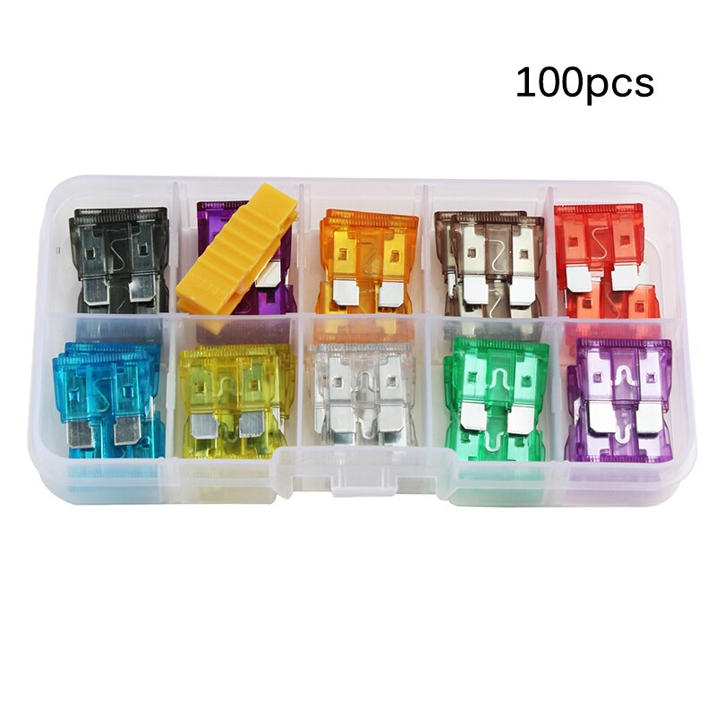 AOZBZ Car Fuse Box Blade Fuse Box Auto Fuse Car 2A 3A 5A 7.5A 10A 15A 20A 25A 30A 35A Standard Medium Fuse Color Code: Dark Grey