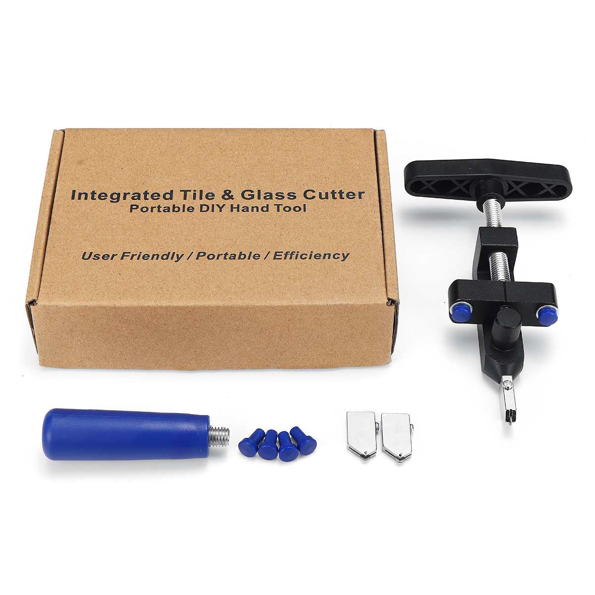 Professionele Hoge Sterkte Glassnijder Tegel Handheld Multifunctionele Draagbare Opener Thuis Glas Cutter Diamond Cutting Handje: Black