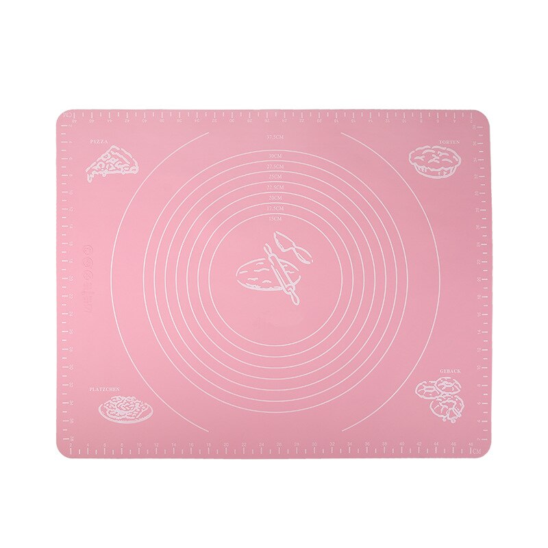 50 x 40cm skala silikonemåtte køkken ælteunderlag bagemåtte kogeplade bord grillpude værktøj ikke giftig uskadelig