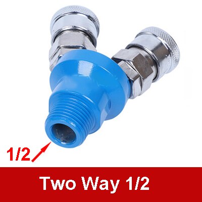 Quick Connector Air Compressor Manifold 2 Way 3 way Quick Connect Multi Hose Coupler Fitting with High Strength: Round two04