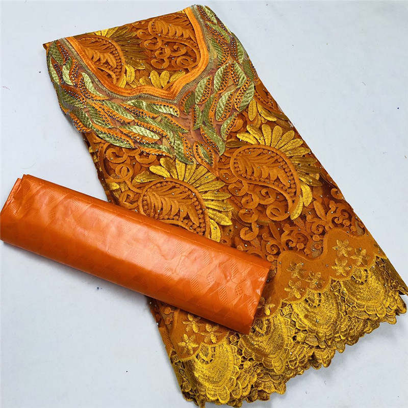 Guinea Brocade Fabric cotton Bazin Riche African Bazin Riche Fabric Top 2.5+2.5 yards: 7