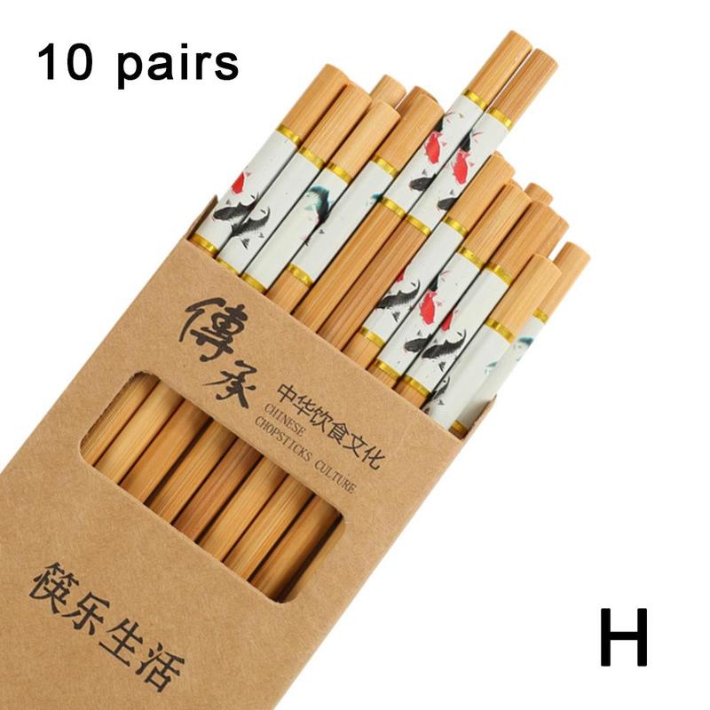 Chinesischen Stil Gedruckt Stäbchen Kasten einstellen Stäbchen Lebensmittel Kochen Hohe Stäbchen Wesentliche Lange Produkt Chine W6K9: H