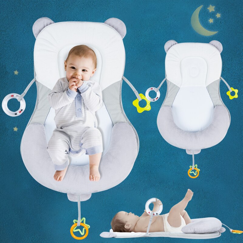 Baby Wieg Zuigeling Slaap Stereotypen Kussen Anti Rollover Baby Platte Kop Veiligheid Positionering Kussen Pasgeboren Reizen Bed 0-12 maanden