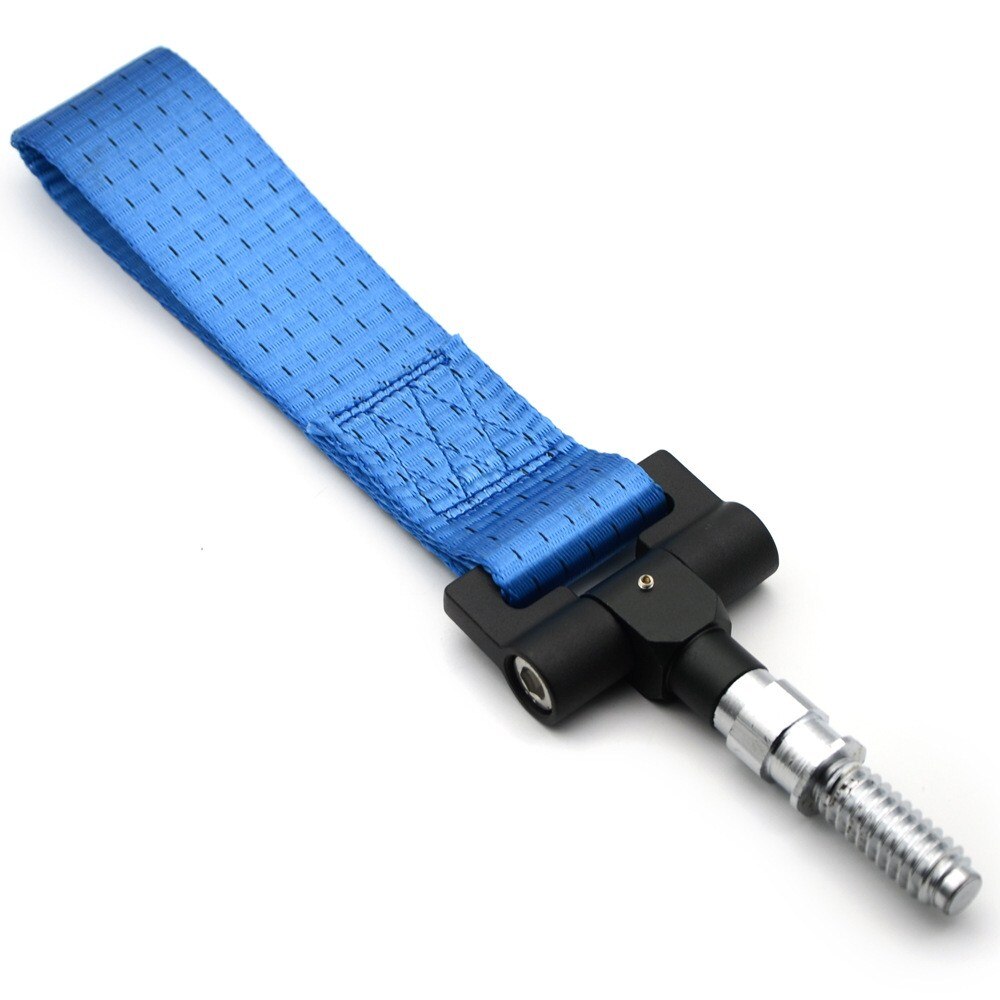 Cuerda de remolque Universal para coche, cinturón de tracción para vehículo de carreras, gancho de varilla delantera, Cable de remolque para coche, cuerda de tracción para BMW japonés y europeo: Azul