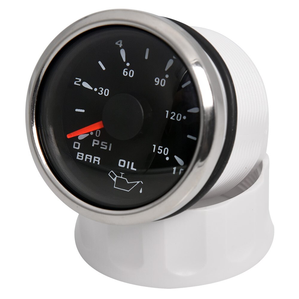 Manomètre Pression Huile 52mm Rétro - Indicateur Avec Capteur 0-10 Bar