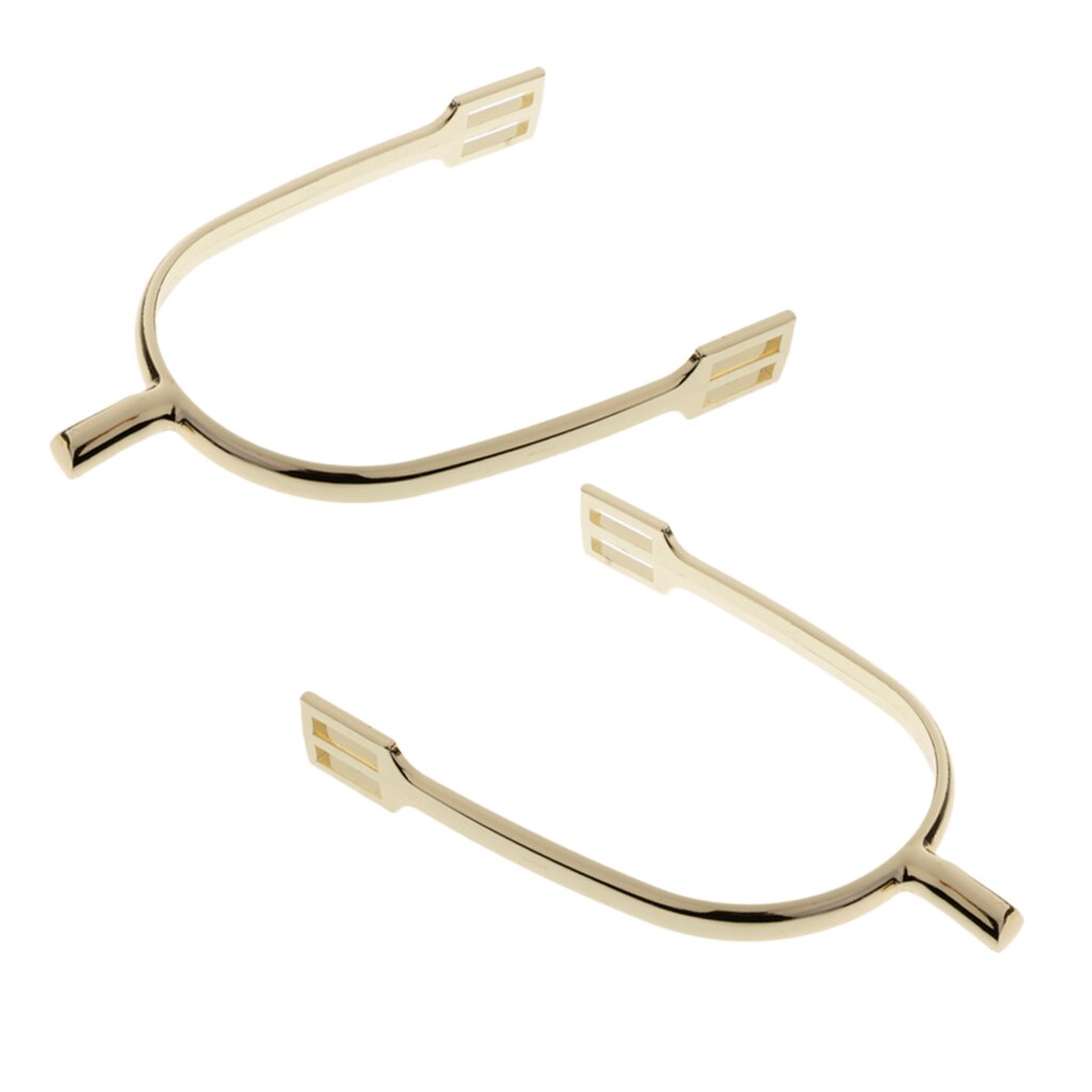 Accesorios ecuestres para caballo, 1 par de espuelas para montar a caballo para hombre: Golden as described