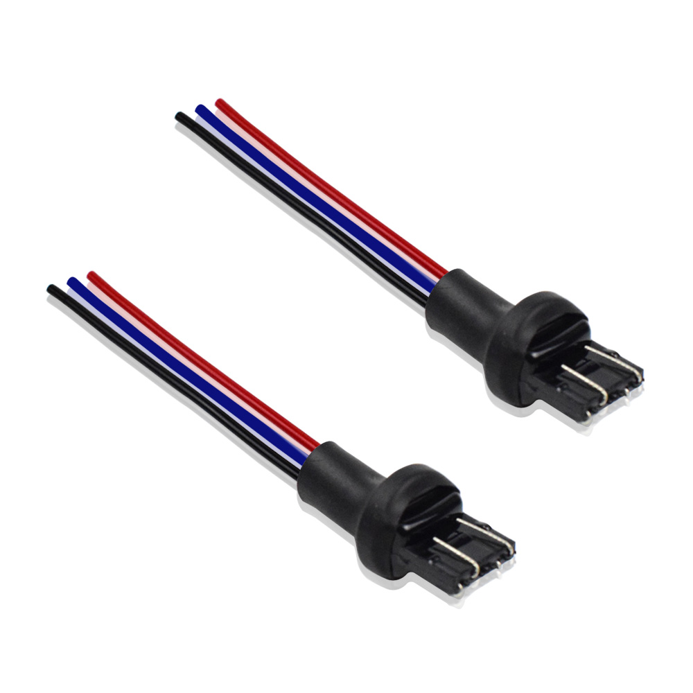 Socket Plug 7443 7444 T20 Wire Connector Switchback Light Bulb Adapter Holder 2Pcs Dyoung: Default Title